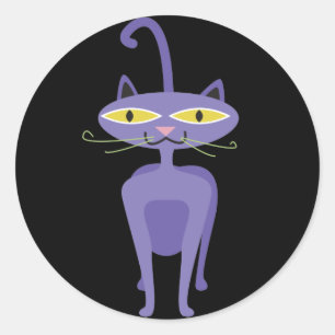 paarse cartoon stickers