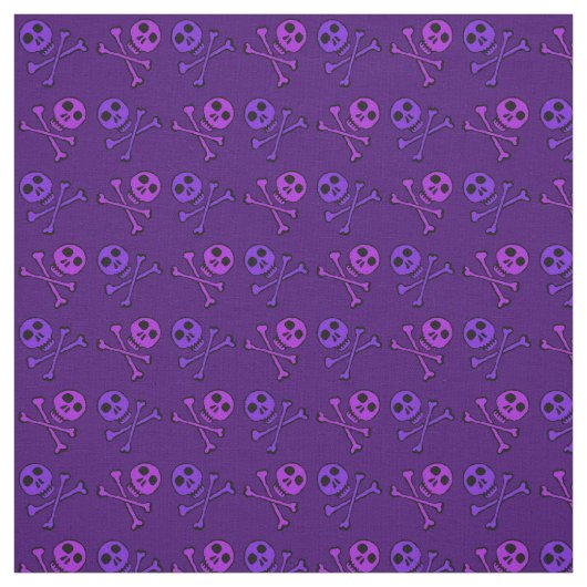 Paarse Cartoon Stof (Swatch)