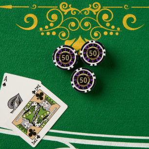 Paarse casinochip Las Vegas Poker Chips