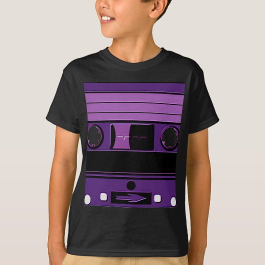 Paarse Cassette Groove_ T-shirt (Voorkant)