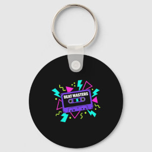Paarse cassetteband retro vintage 80s hip hopPurp Sleutelhanger