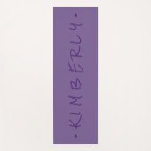 Paarse Casual handschriftennaam Yogamat (Voorkant)