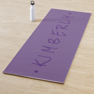 Paarse Casual handschriftennaam Yogamat