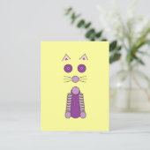 PAARSE CAT BRIEFKAART (Staand voorkant)