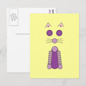 PAARSE CAT BRIEFKAART (Voorkant / Achterkant)