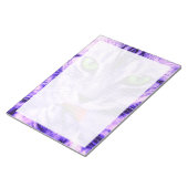 Paarse Cat Lined - 11" x 8,5" Notitieblok (Schuin)