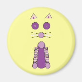 PAARSE CAT MAGNEET (Voorkant)