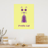 PAARSE CAT POSTER (Keuken)