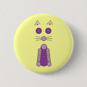 PAARSE CAT RONDE BUTTON 5,7 CM (Voorkant)