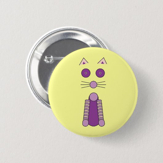 PAARSE CAT RONDE BUTTON 5,7 CM (Voorkant /achterkant)