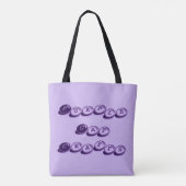 Paarse Cat Stijlvol Tote Bag (Achterkant)