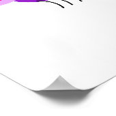 paarse caterstijl poster (Hoek)