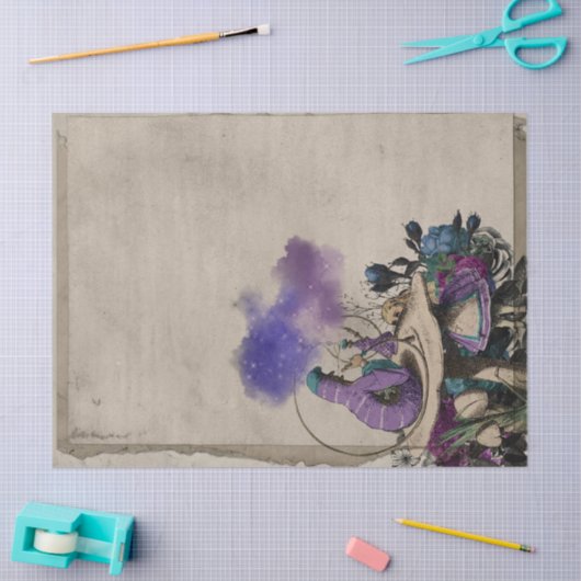 Paarse Caterstone Alice in Wonderland ontkoppeling Tissuepapier (Craft)