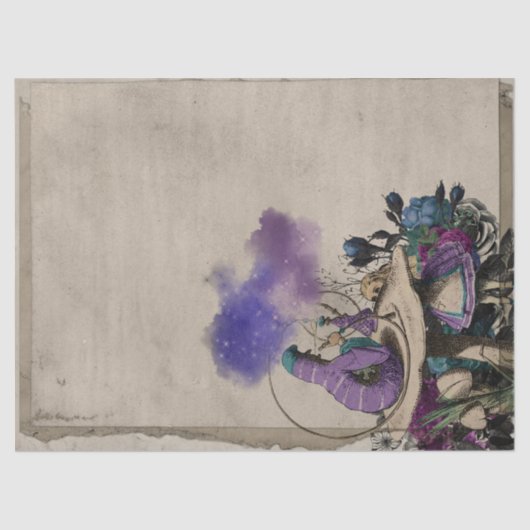 Paarse Caterstone Alice in Wonderland ontkoppeling Tissuepapier (Voorkant)