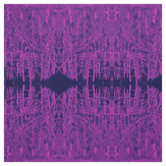 Paarse Cattails Fabric Stof (Swatch)