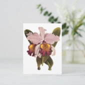  Paarse Cattleya Orchid, Tropische bloemen Briefkaart (Staand voorkant)