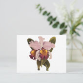  Paarse Cattleya Orchid, Tropische bloemen Briefkaart (Staand voorkant)