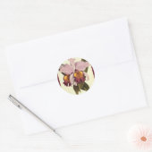  Paarse Cattleya Orchid, Tropische bloemen Ronde Sticker (Envelop)