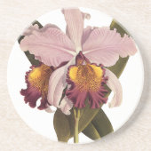  Paarse Cattleya Orchid, Tropische bloemen Zandsteen Onderzetter (Voorkant)