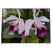 Paarse Cattleya Orchids Floral Groot Cadeauzakje (Voorkant)