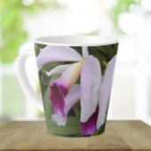 Paarse Cattleya Orchids Floral Latte Mok