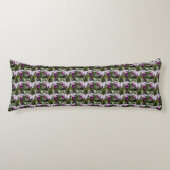 Paarse Cattleya Orchids Floral Pattern Body Pillow Lichaamskussen (Voorkant)