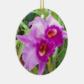 Paarse Cattleya Orchids Keramisch Ornament (Rechts)