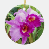 Paarse Cattleya Orchids Keramisch Ornament (Voorkant)
