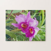 Paarse Cattleya Orchids Legpuzzel (Horizontaal)