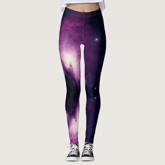 Paarse Celestial ActiveWear Yoga Leggings (Voorkant)