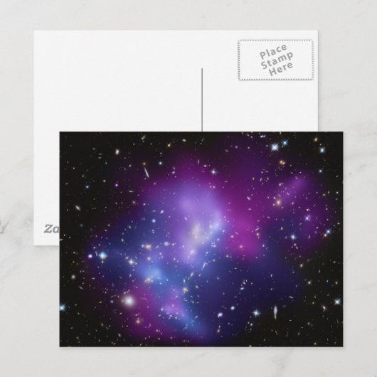 Paarse Celestial Space Foto Briefkaart (Voorkant / Achterkant)