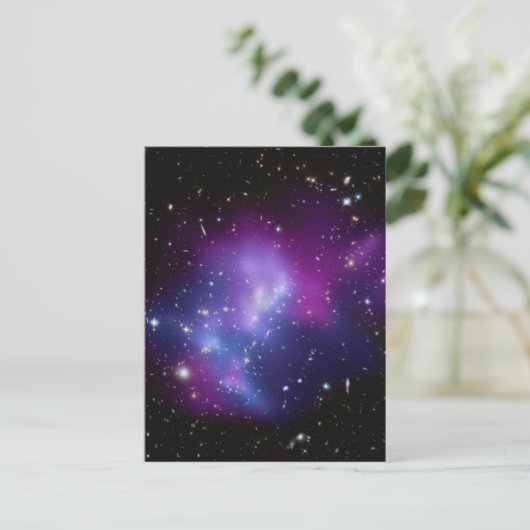 Paarse Celestial Space Photo Blank Briefkaart (Staand voorkant)
