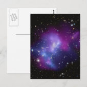 Paarse Celestial Space Photo Blank Briefkaart (Voorkant / Achterkant)