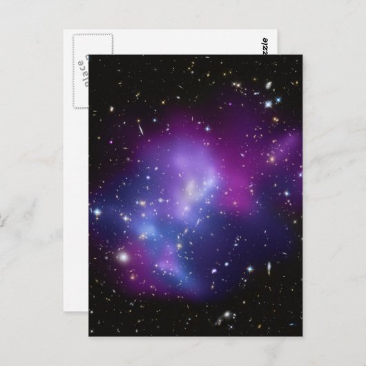 Paarse Celestial Space Photo Blank Briefkaart (Voorkant / Achterkant)