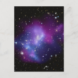 Paarse Celestial Space Photo Blank Briefkaart