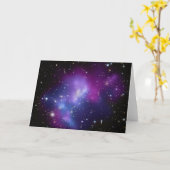 Paarse Celestial Space Photo Blank Kaart (Gele Bloem)