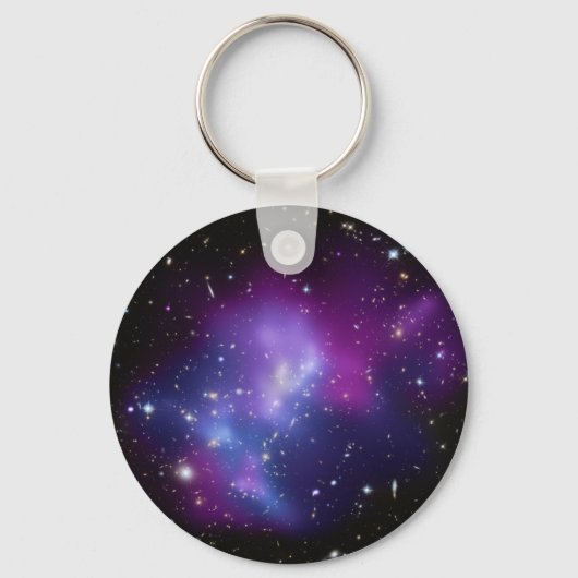 Paarse Celestial Space Photo Blank Sleutelhanger (Voorkant)