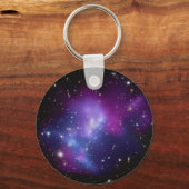 Paarse Celestial Space Photo Blank Sleutelhanger (Achterkant)