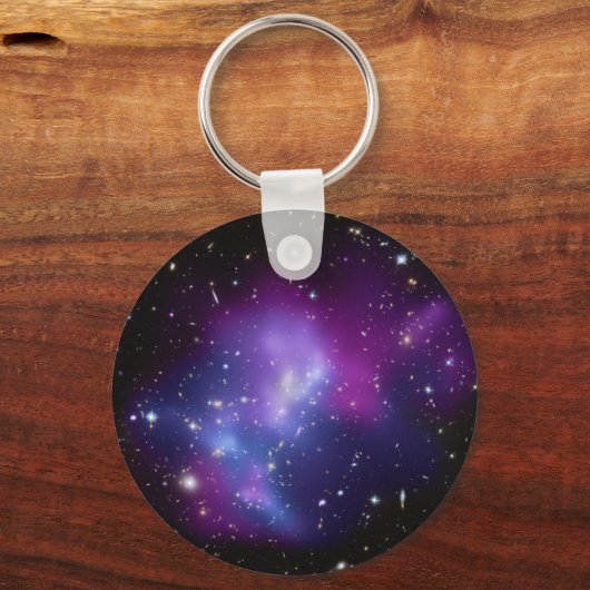 Paarse Celestial Space Photo Blank Sleutelhanger (Voorkant)