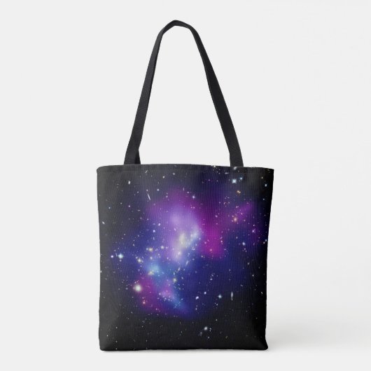 Paarse Celestial Space Photo Monogram Tote Bag (Achterkant)