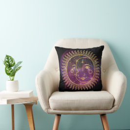 Paarse Celestial Sun en Moon Kussen