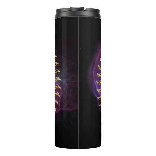 Paarse Celestial Sun en Moon Thermosbeker (Achterkant)