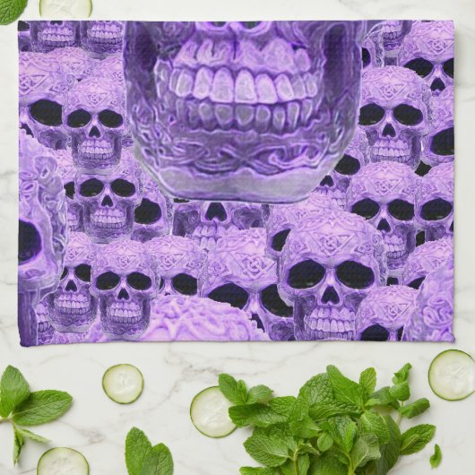 Paarse celstuiver theedoek (Gevouwen)