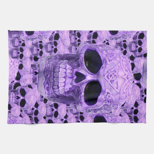 Paarse celstuiver theedoek (Horizontaal)