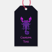 Paarse Celtic Knot Scorpion Cadeaulabel (Voorkant)