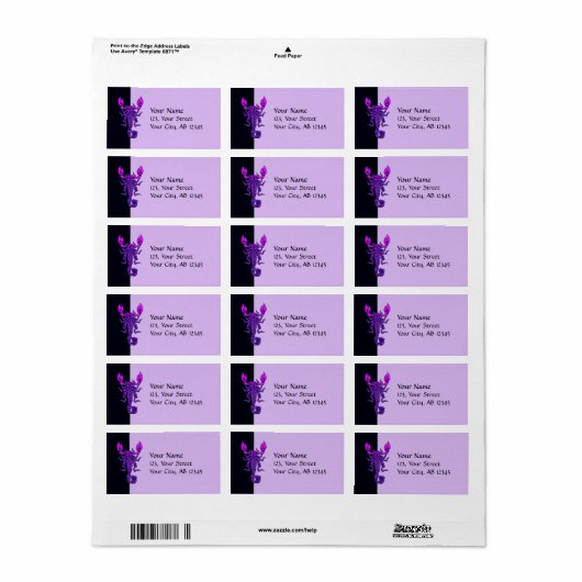 Paarse Celtic Knot Scorpion Etiket (Full Sheet)