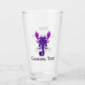 Paarse Celtic Knot Scorpion Glas (Voorkant)