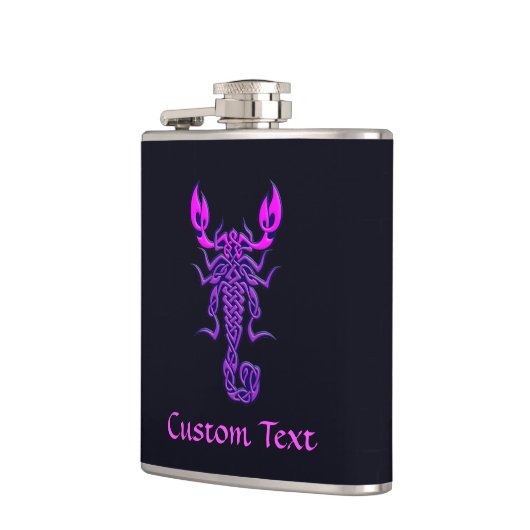 Paarse Celtic Knot Scorpion Heupfles (Links)