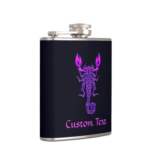 Paarse Celtic Knot Scorpion Heupfles (Rechts)