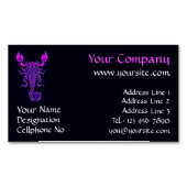 Paarse Celtic Knot Scorpion Magnetisch Visitekaartje (Voorkant)